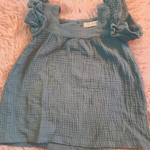 Kids Conti Teal gauze Top sz 5